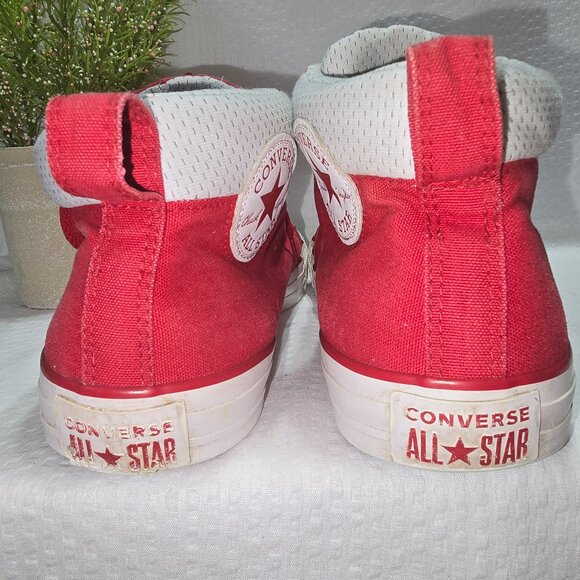CONVERSE CTAS PUFF MID TOP CANVAS ALL STAR SNEAKERS RED MENS SIZE 10.5 GUC - Picture 3 of 12